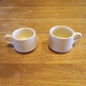 VTG Wellsville Ironstone Coffee Tea Mugs Cuos Set Of 2.